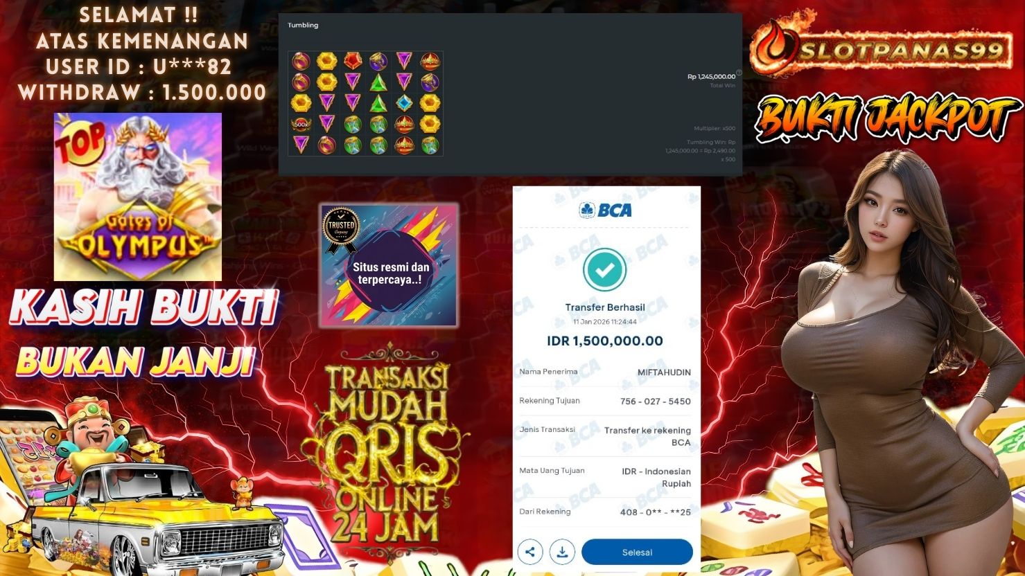 SLOTPANAS99 JACKPOT SLOT GATES OF OLYMPUS 